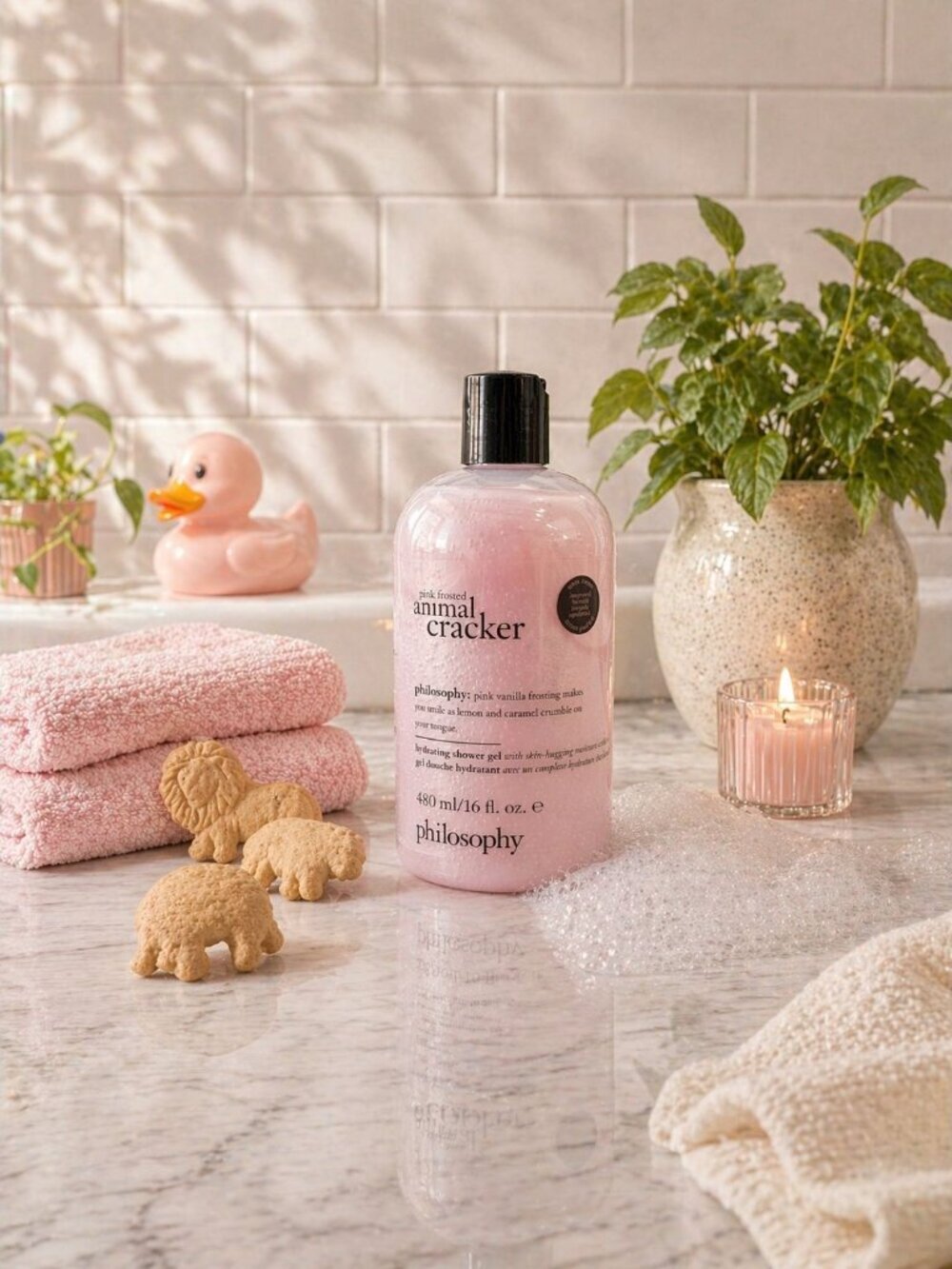 NEW Philosophy Animal Cracker Body Wash Shower Gel & Bubble Bath 16oz 480ml Skin - Picture 2 of 2